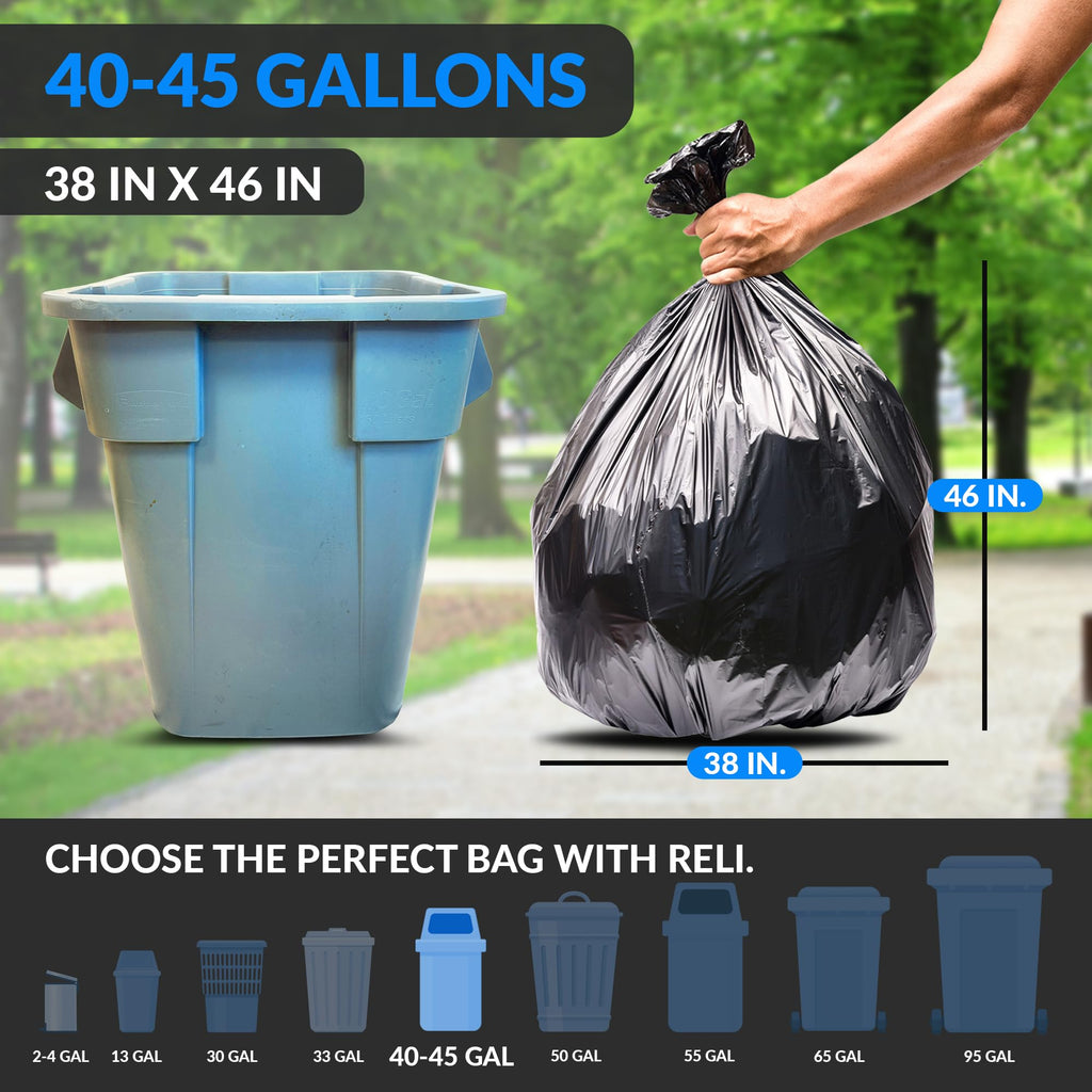 40 to 45 Gallon Heavy Duty Trash Bags E924