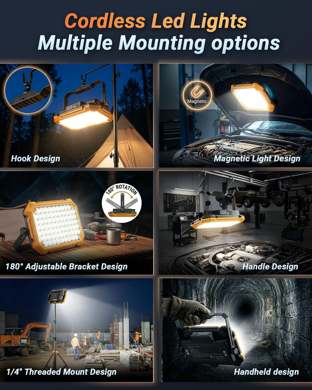 Rechargeable Magnetic LED Work Light I5721