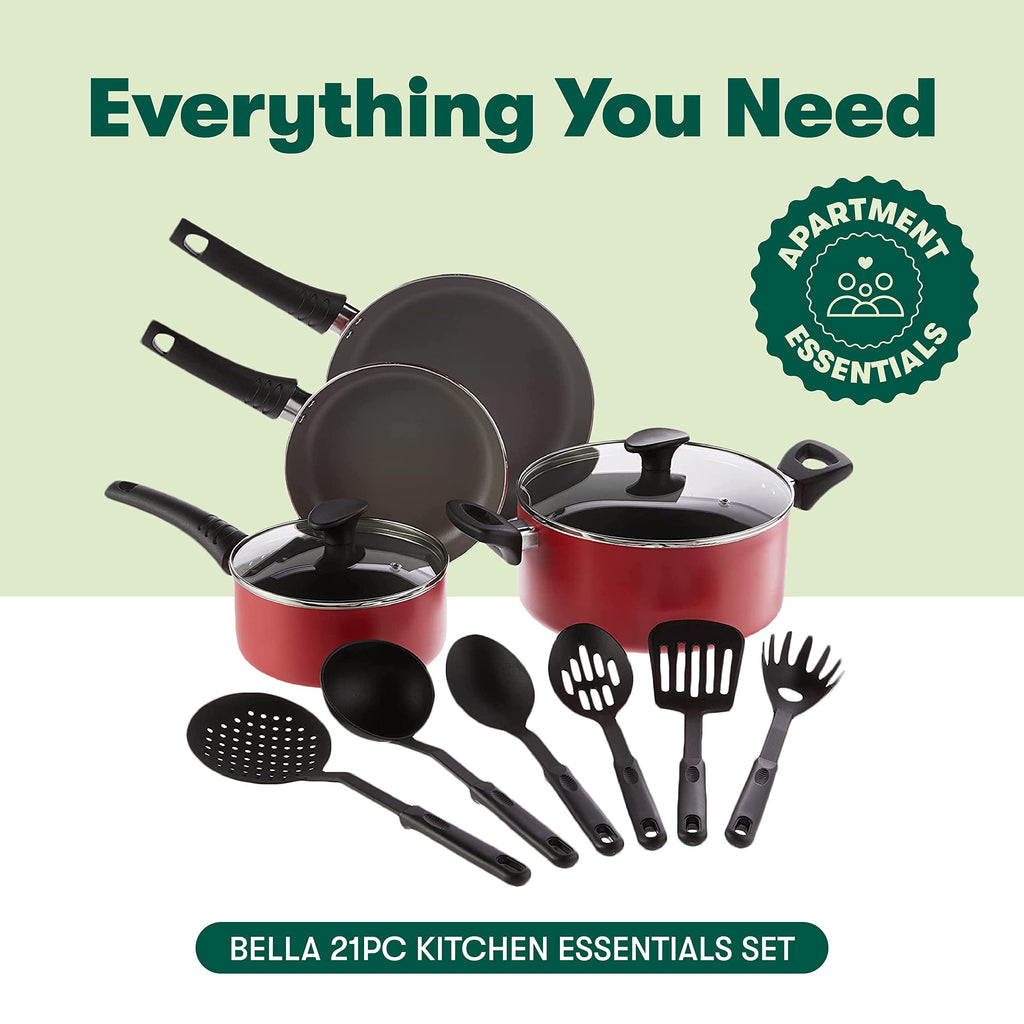 12 Piece Nonstick Red Cookware Set F348308