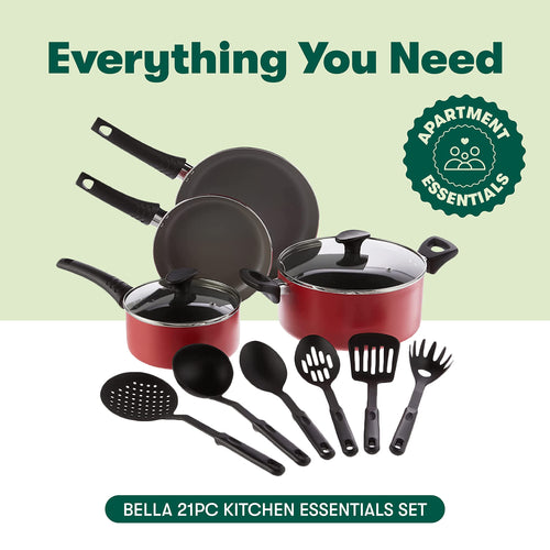 12 Piece Nonstick Red Cookware Set F348308