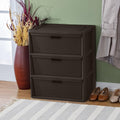 Wide 3 Drawer Plastic Storage Dresser B8528