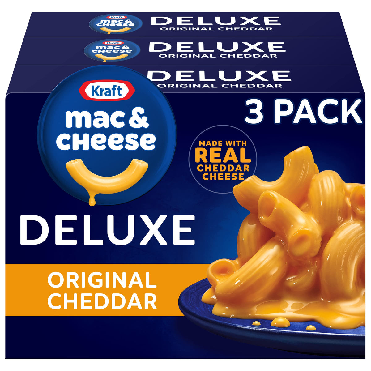 Mac and Cheese Dinner 3 Boxes Original Cheddar 14 oz D8514