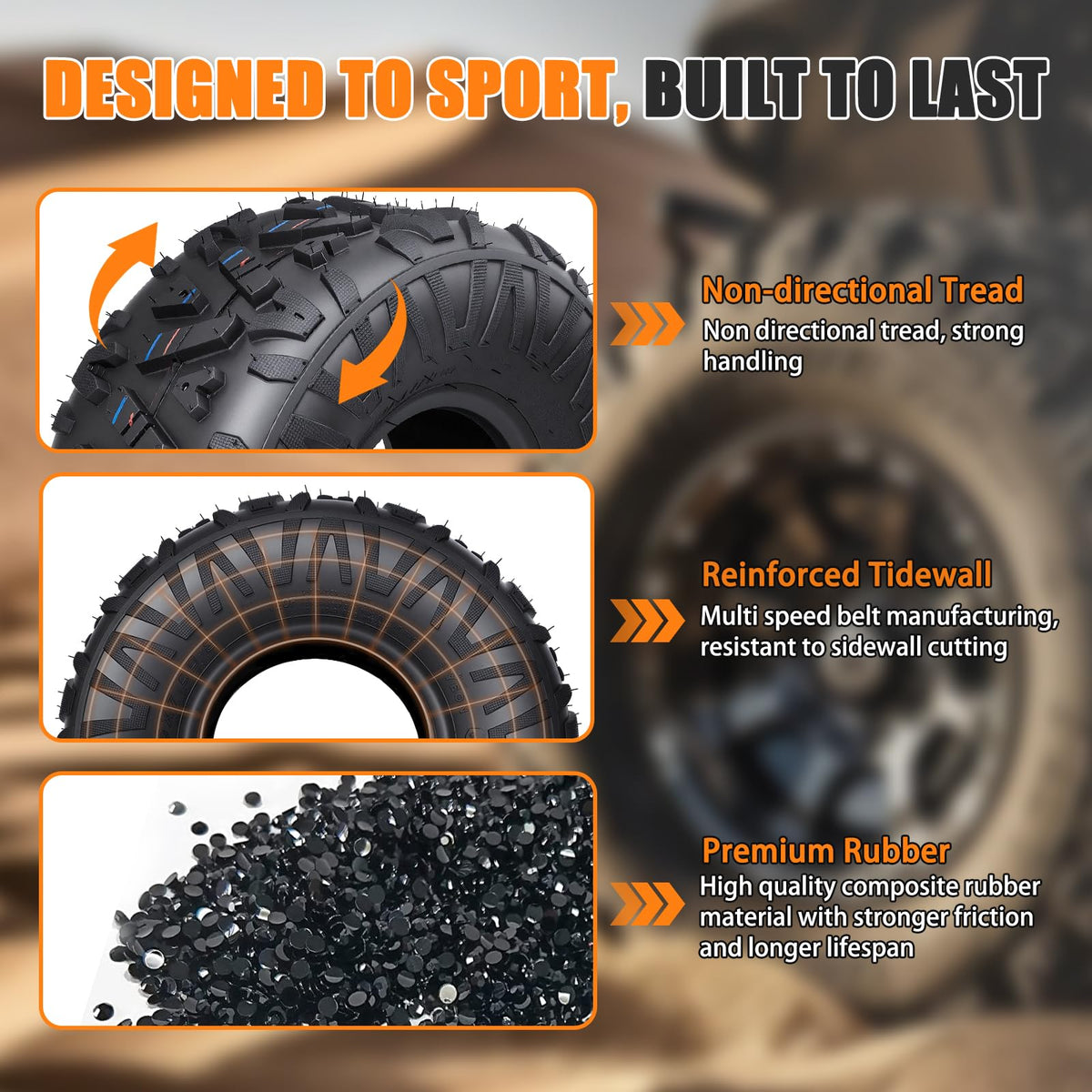 19x7-8 All-Terrain ATV/UTV Tires Set of 2 G2384