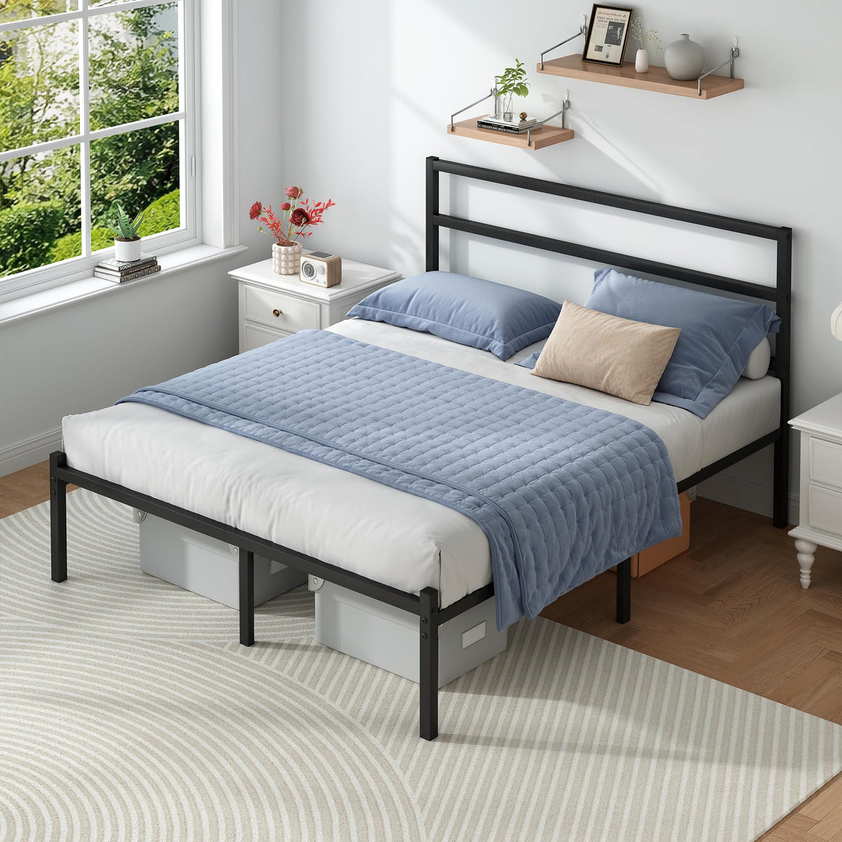Black Full Size Bed Frame O4350