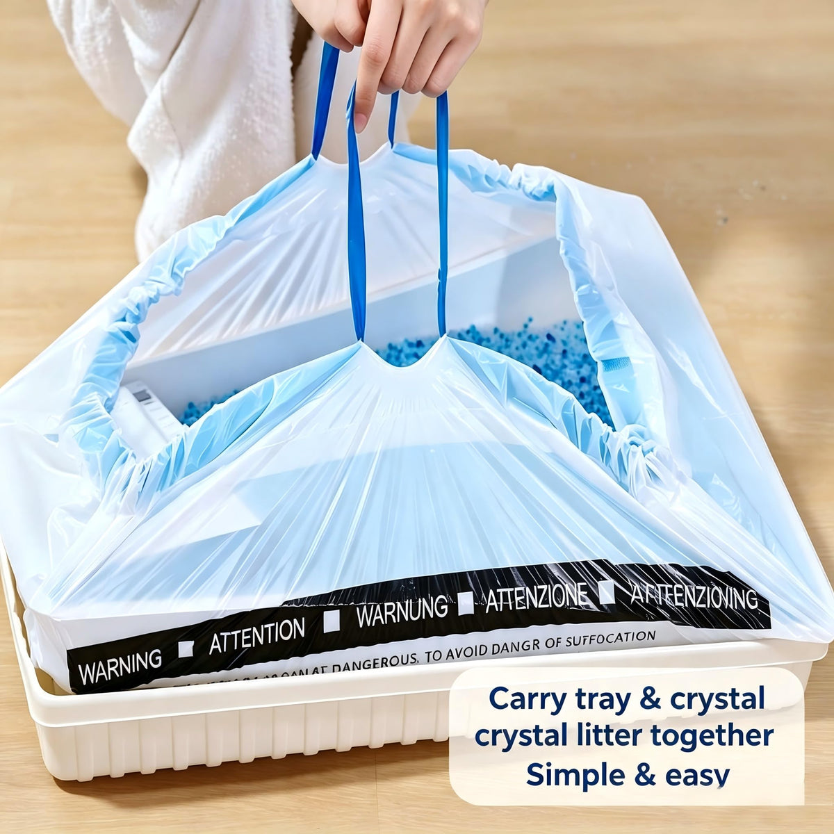 Crystal Cat Litter and Disposable Litter Trays 5 Sets V899