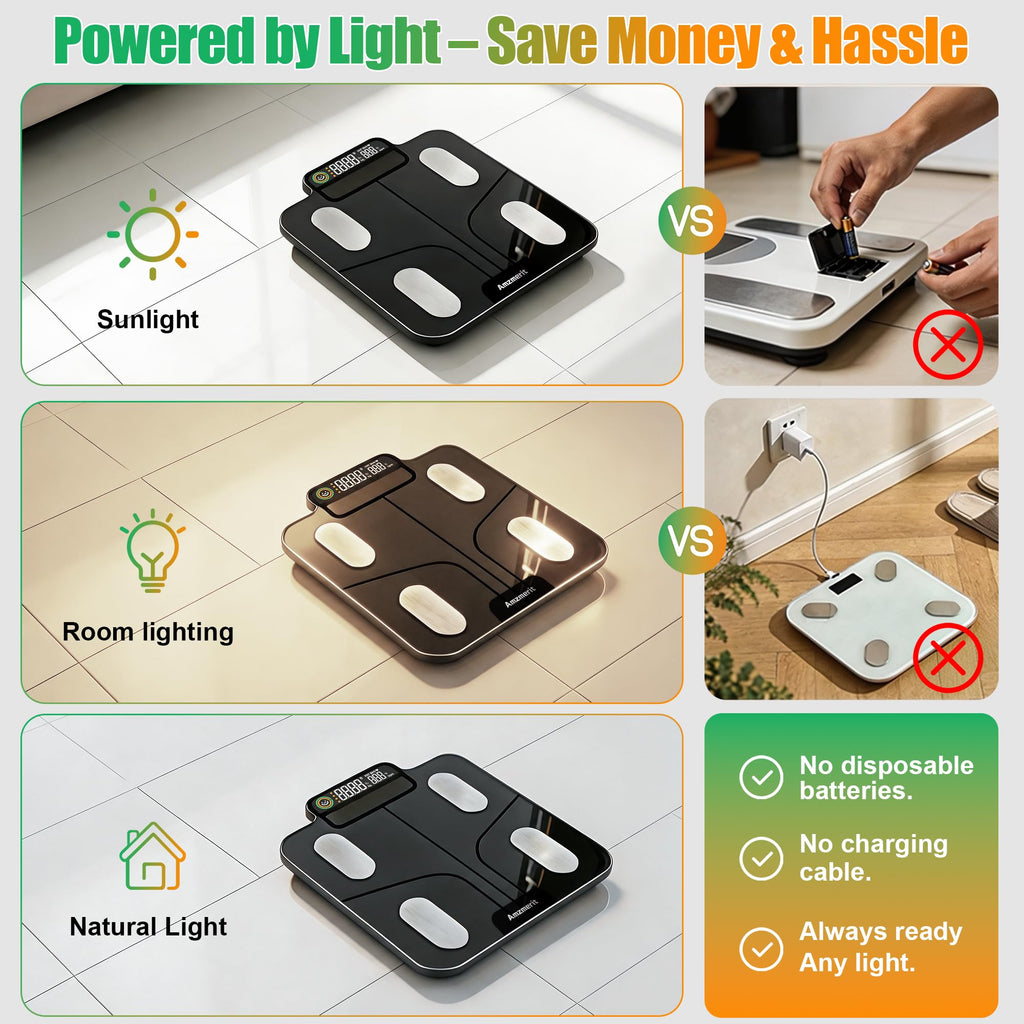 Solar Powered Smart Scale for Body Weight S533096