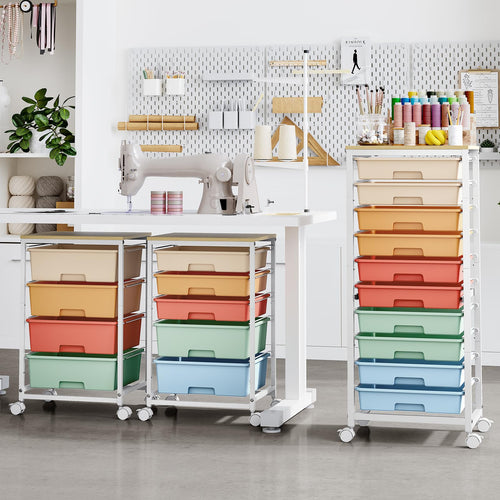 10 Drawer Rolling Cart A38062