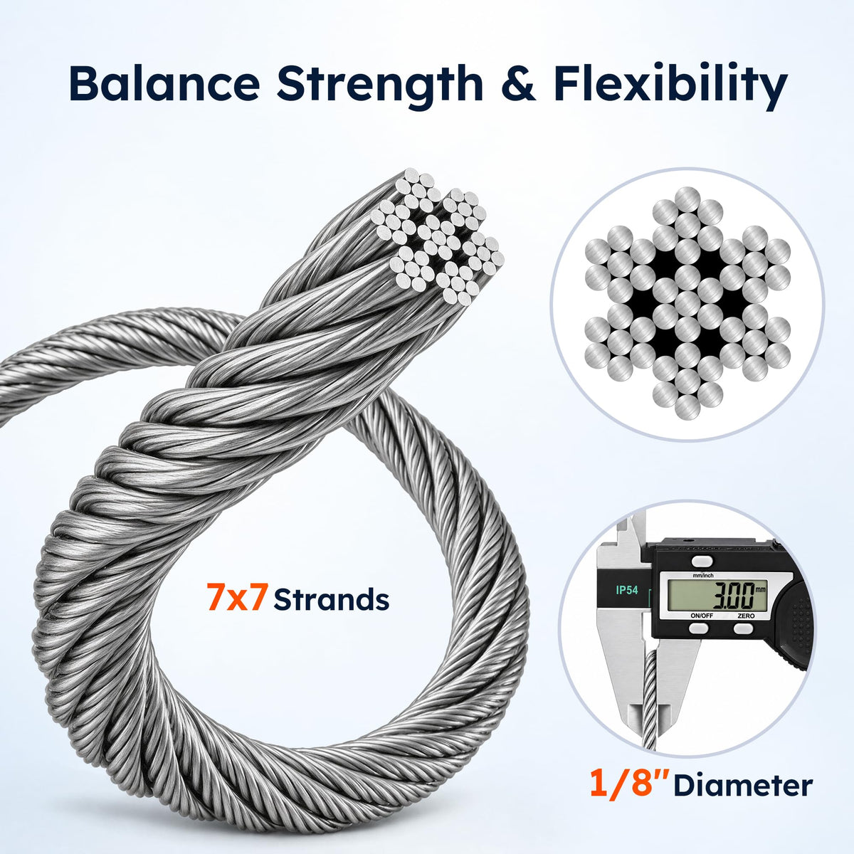 1/8" T316 Stainless Steel Cable K108432