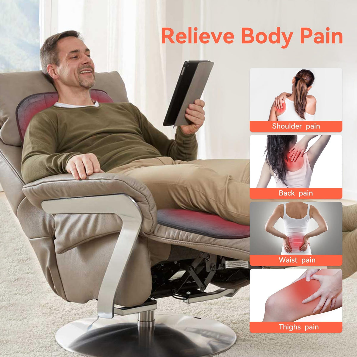 Heated Massage Mat with Heat & Vibration W570