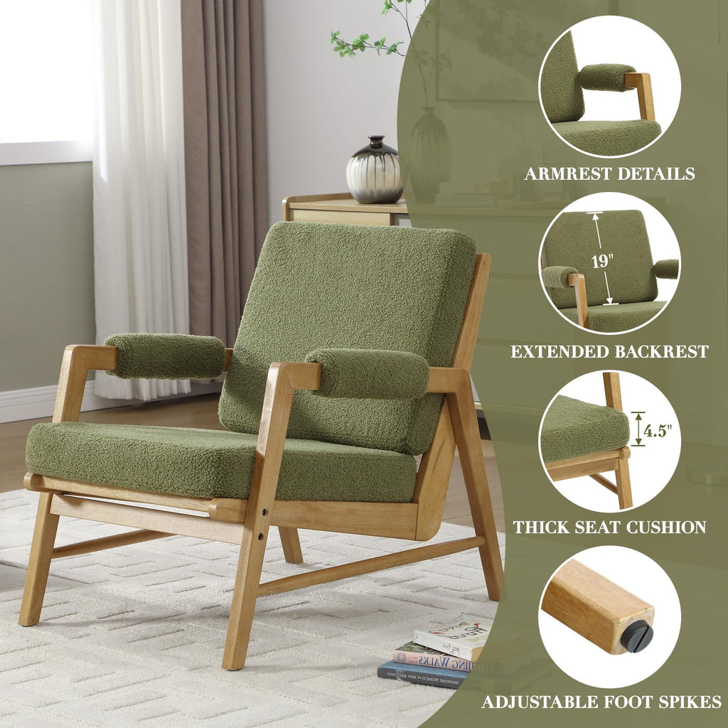 Boucle Upholstered Accent Chair Set of 2 T49139