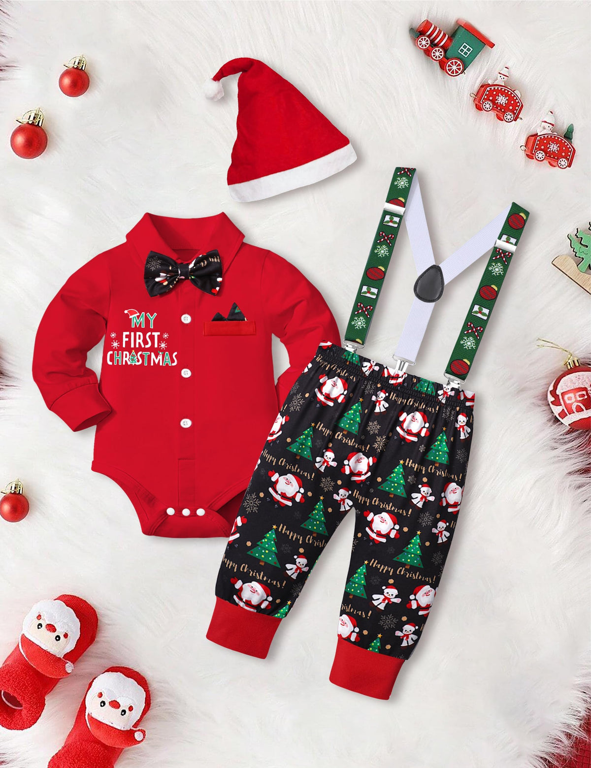 Baby Boy Christmas Outfit 3PCS Set G799