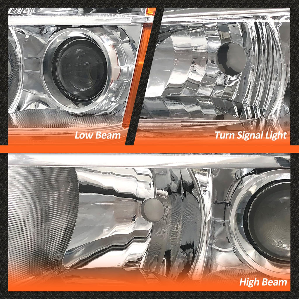 2006-2008 Honda Pilot Headlights Assembly Chrome Pair G633544
