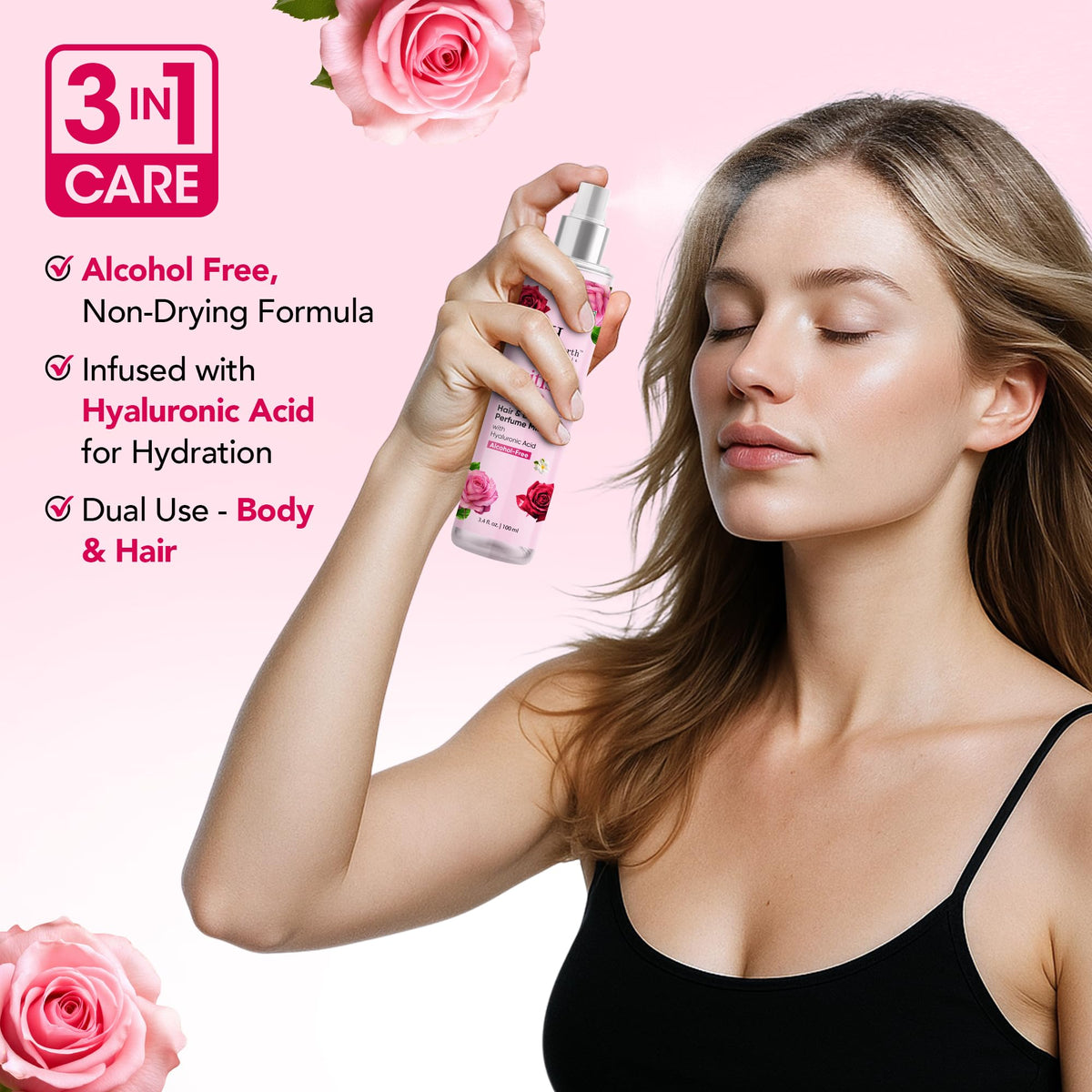 British Rose Body Spray & Hair Perfume 3.4oz P152