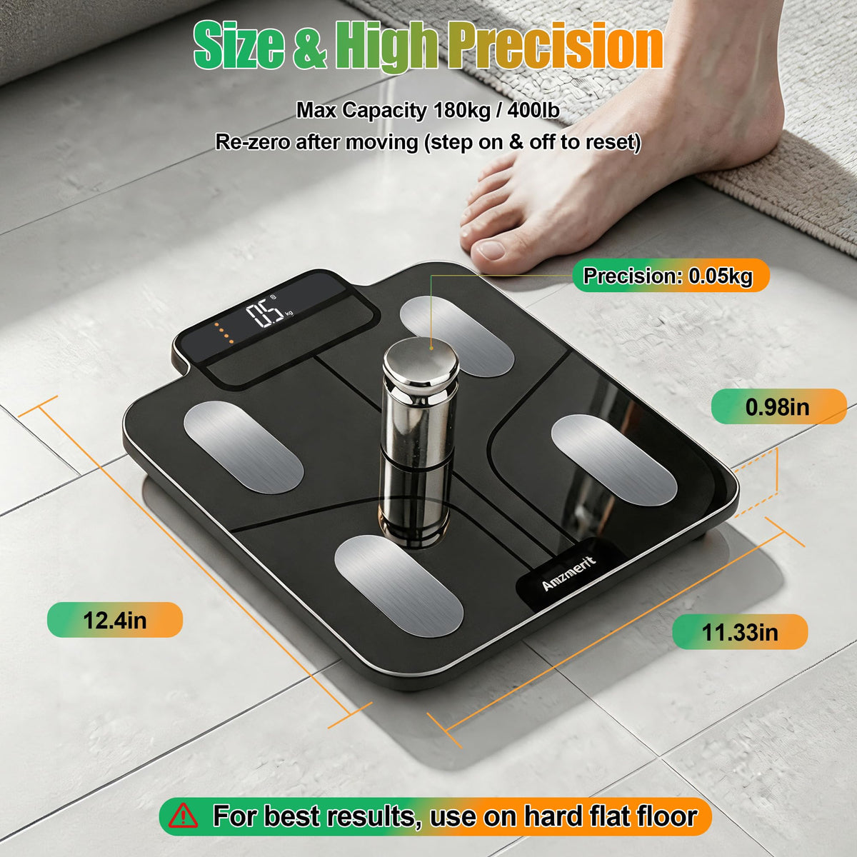 Solar Powered Smart Scale for Body Weight S533096