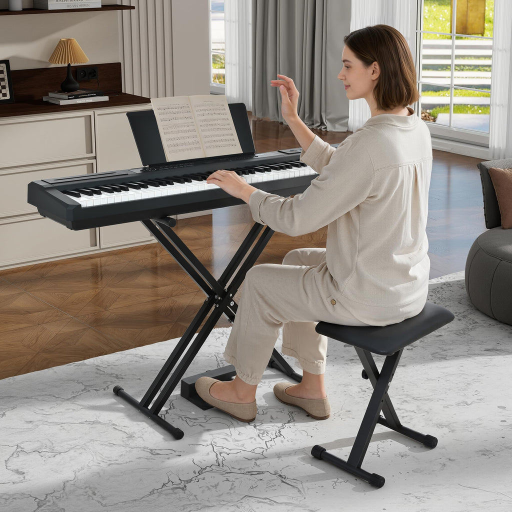 88 Key Weighted Hammer Action Digital Piano with Stand and 3 Pedal Unit F39725