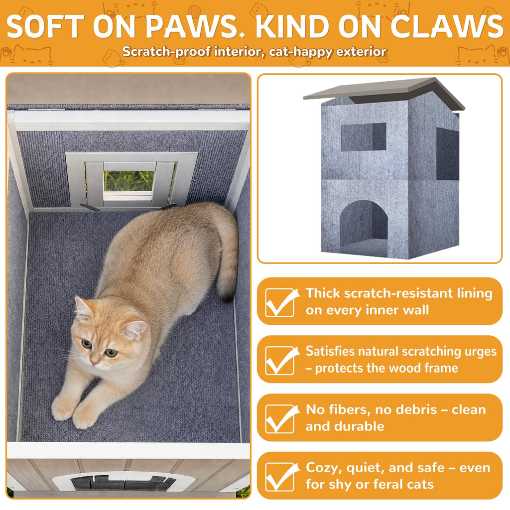 Weatherproof Wooden Outdoor Cat House Z4531