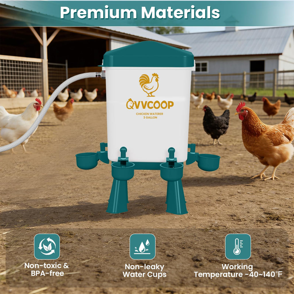 3 Gallon Automatic Chicken Waterer with Float Valve A948217