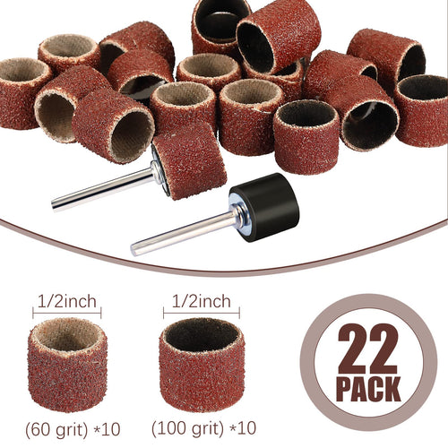 22 Pcs Dog Nail Grinder Bands 60 and 100 Grit S4897