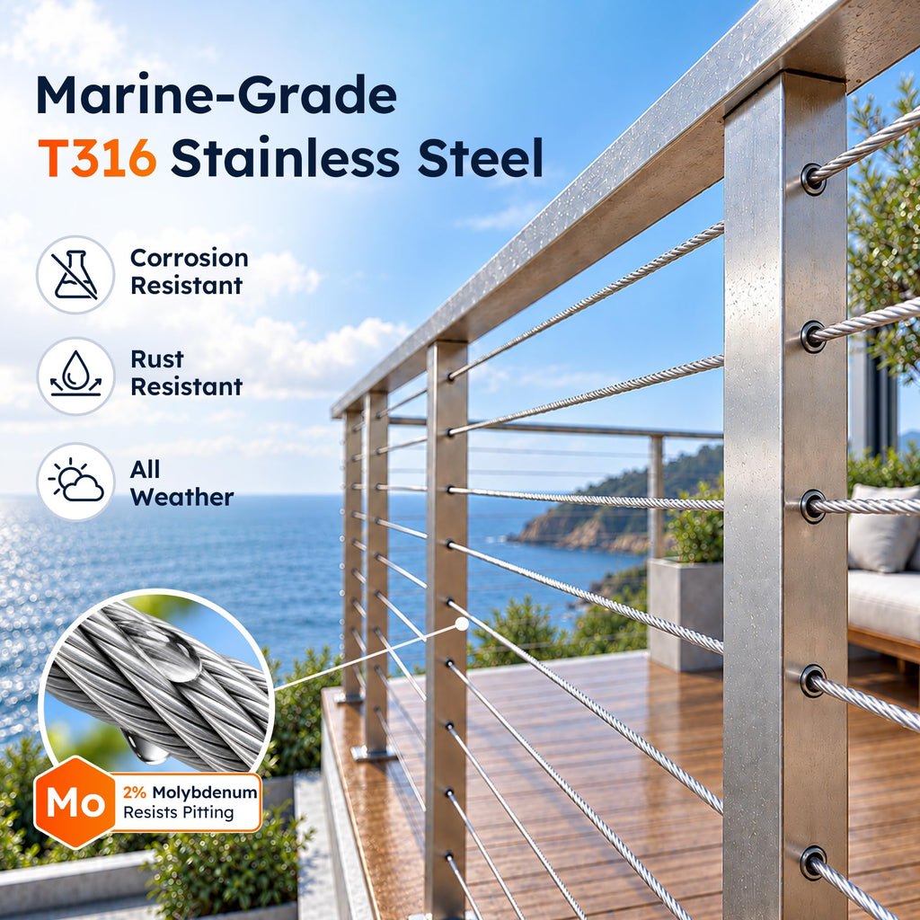 1/8" T316 Stainless Steel Cable K108432