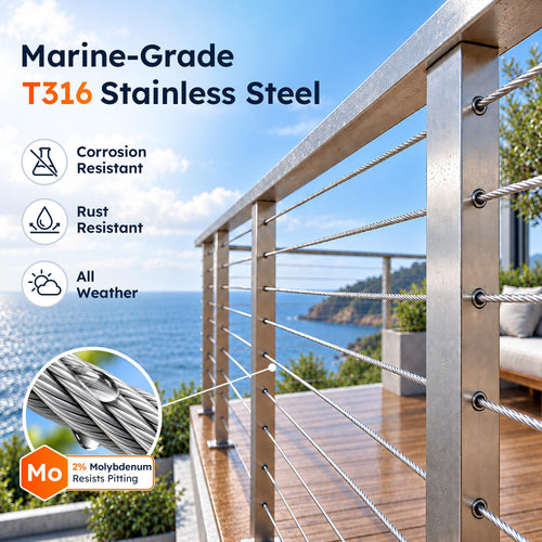 1/8" T316 Stainless Steel Cable K108432