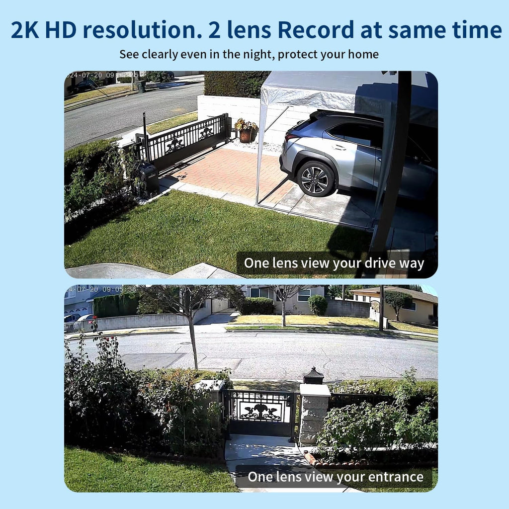 Dual Lens WiFi Security Camera Outdoor C829