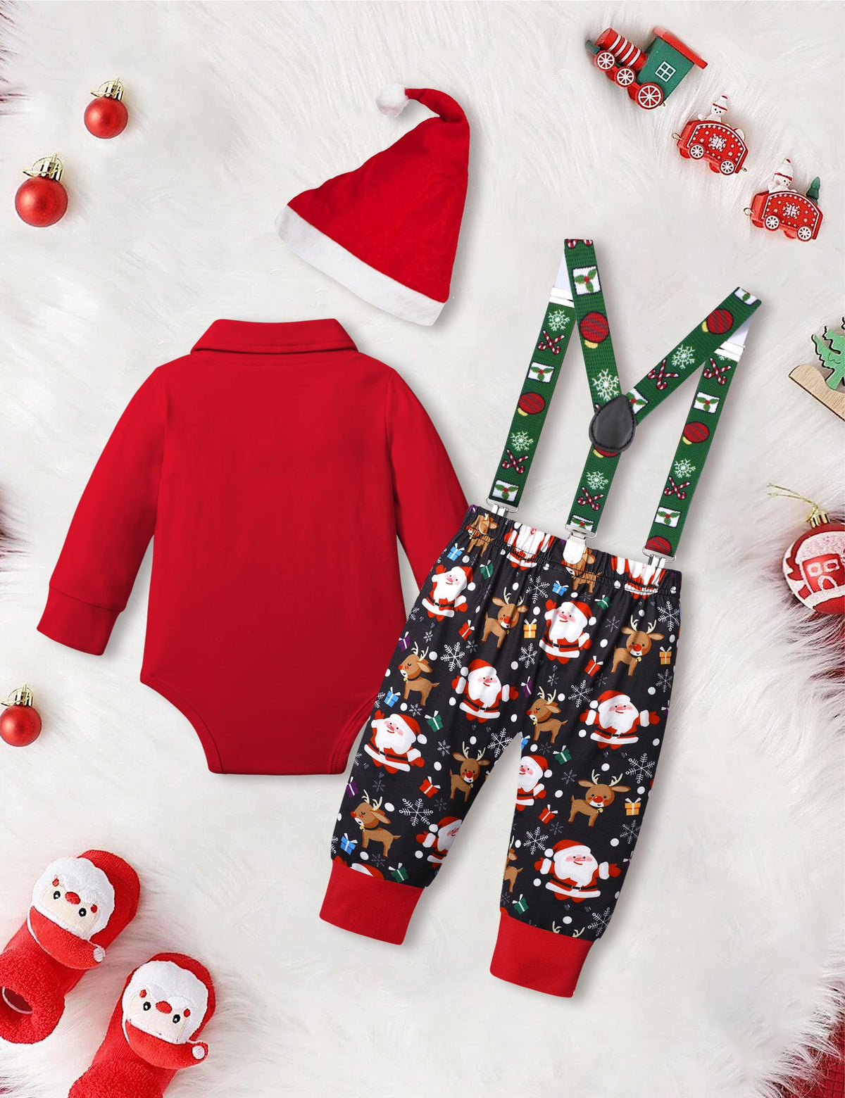 Baby Boy Christmas Outfit 3PCS Set G799