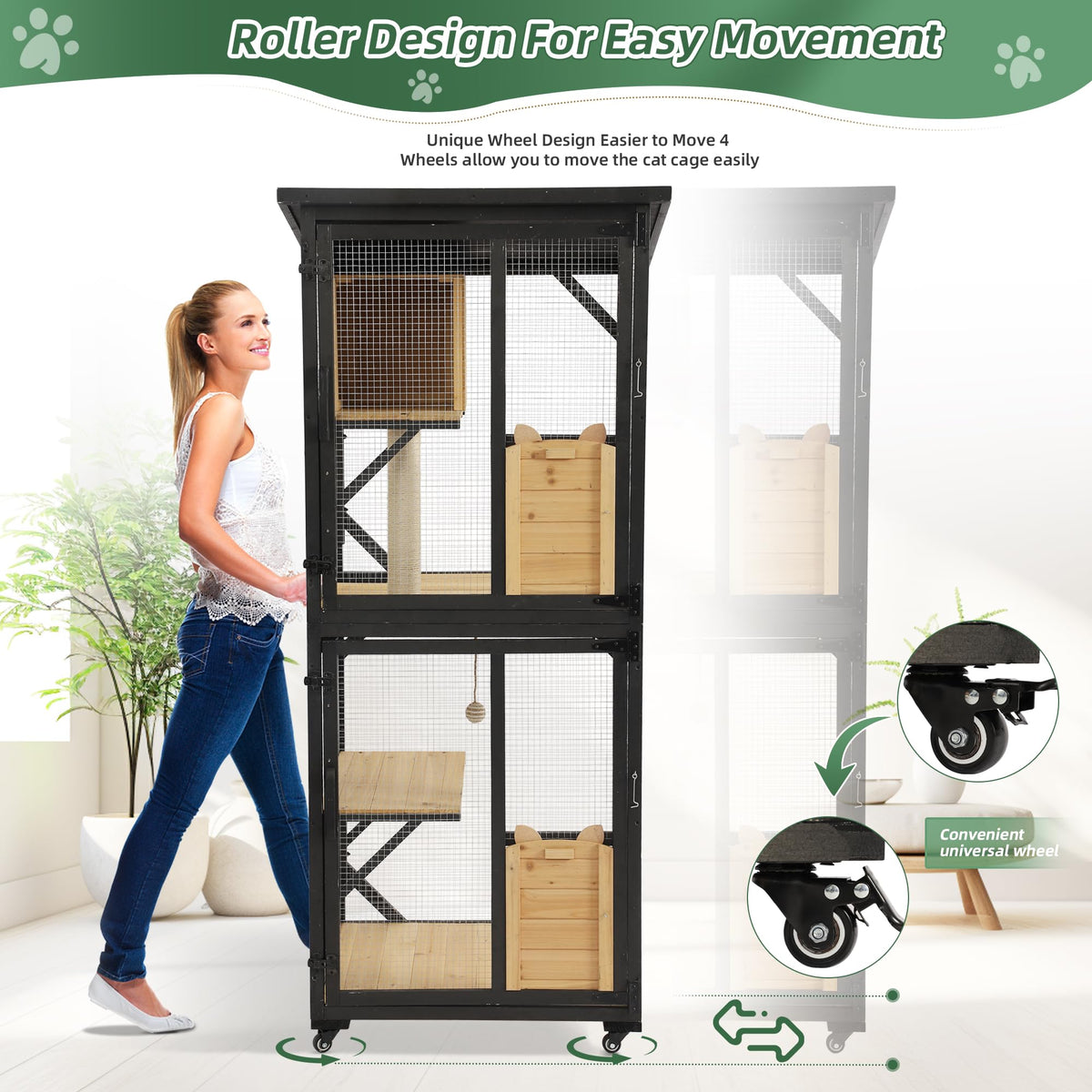 4-Tier Outdoor Cat House Enclosure X89739
