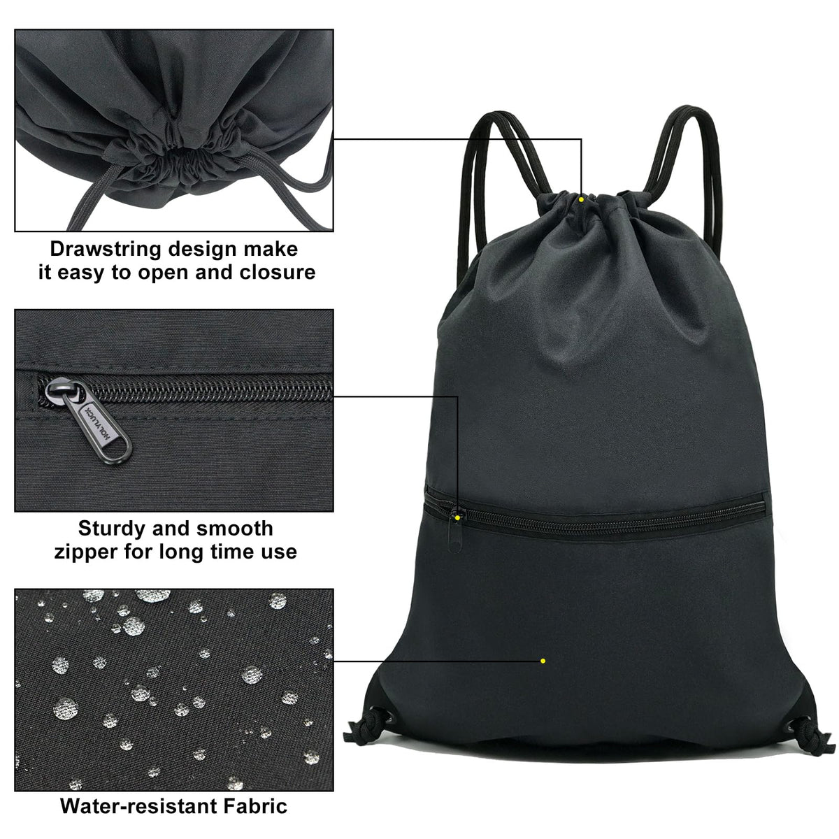 Drawstring Backpack Bag Sport Gym Sackpack F58106