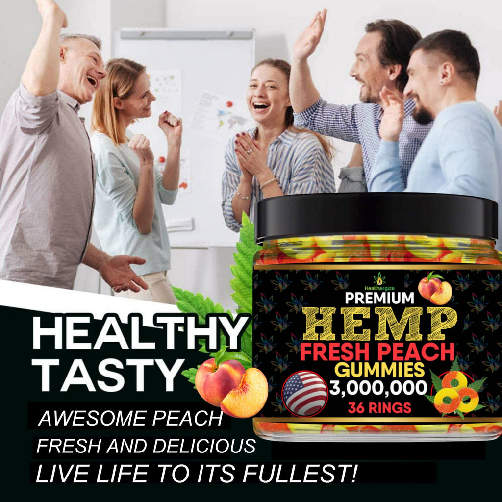 Hemp Gummies Peach Rings R825