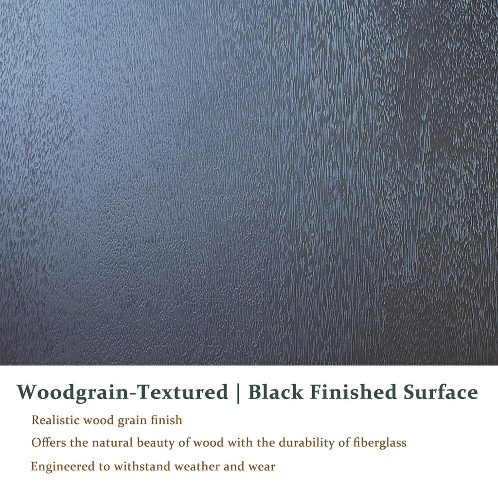 36 x 80 Black Fiberglass Entry Door U4274