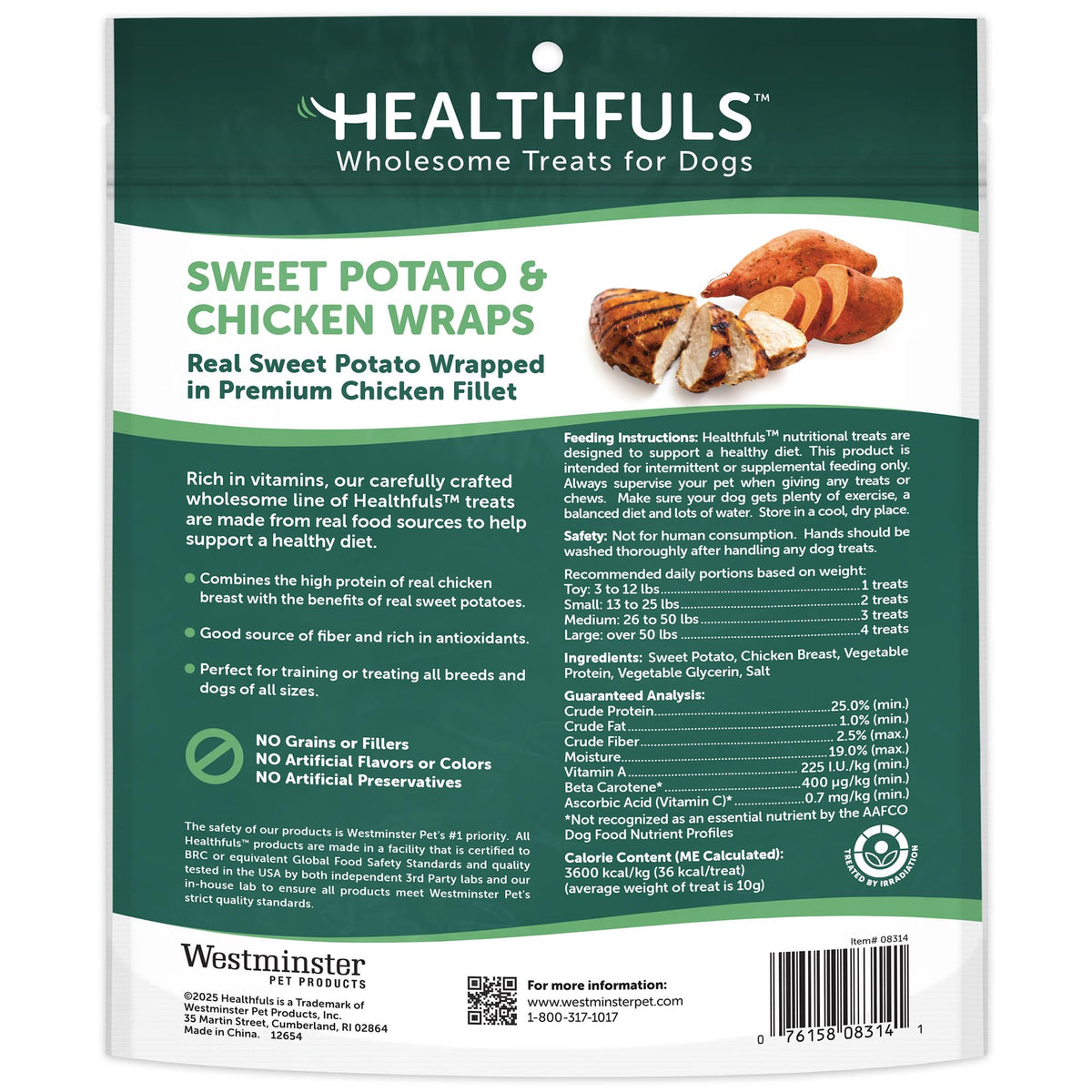 Chicken Wrapped Sweet Potato Dog Treats 16oz W499663