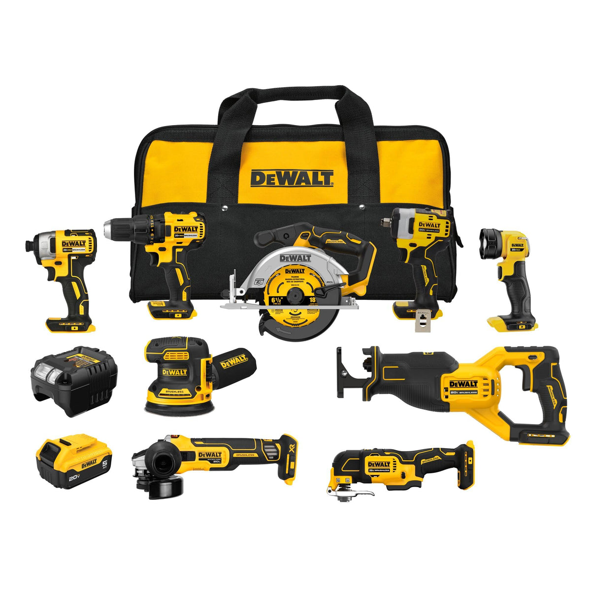 20V MAX Brushless 9 Power Tools with Battery Charger L530987