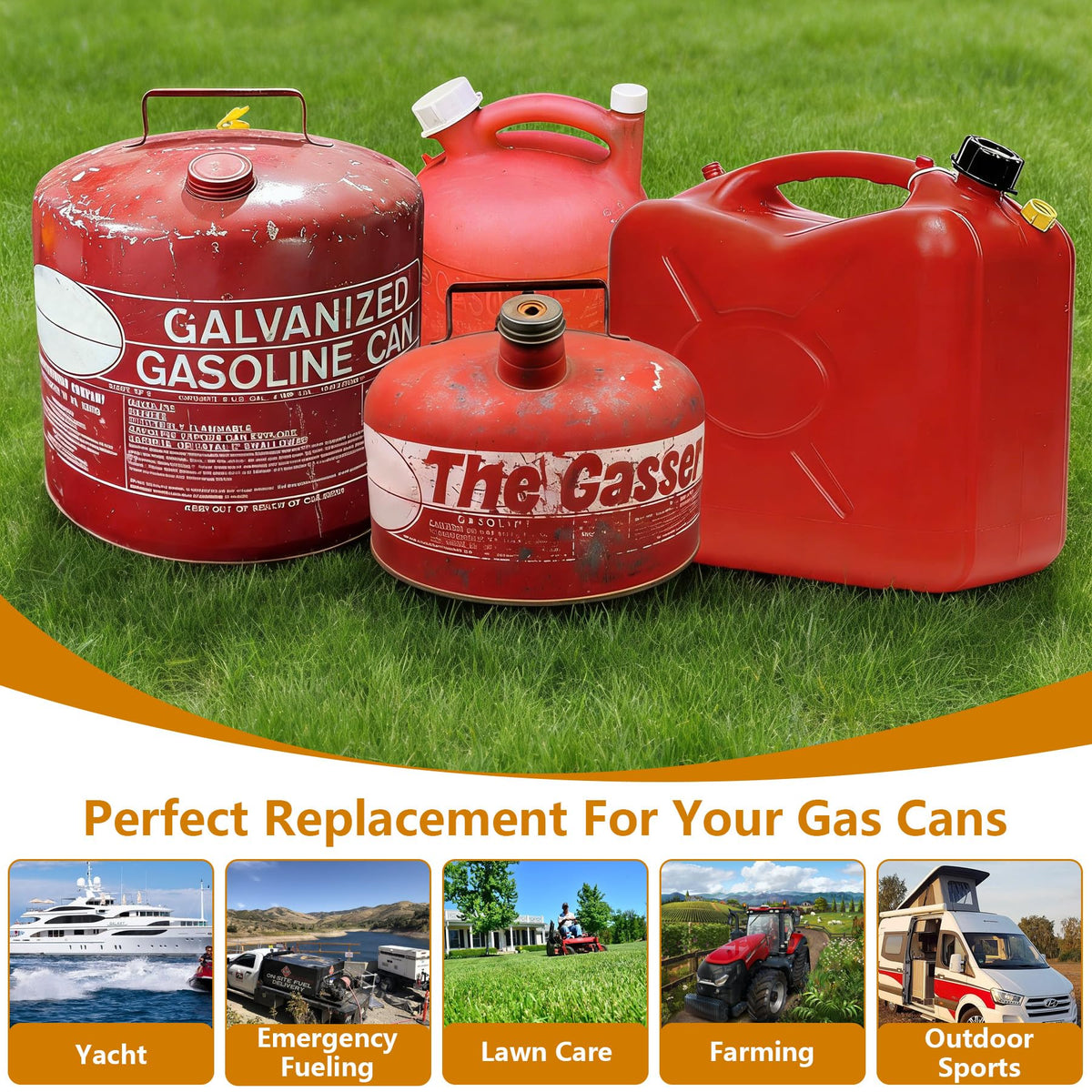 Gas Can Spout with Rubber Stopper H8754