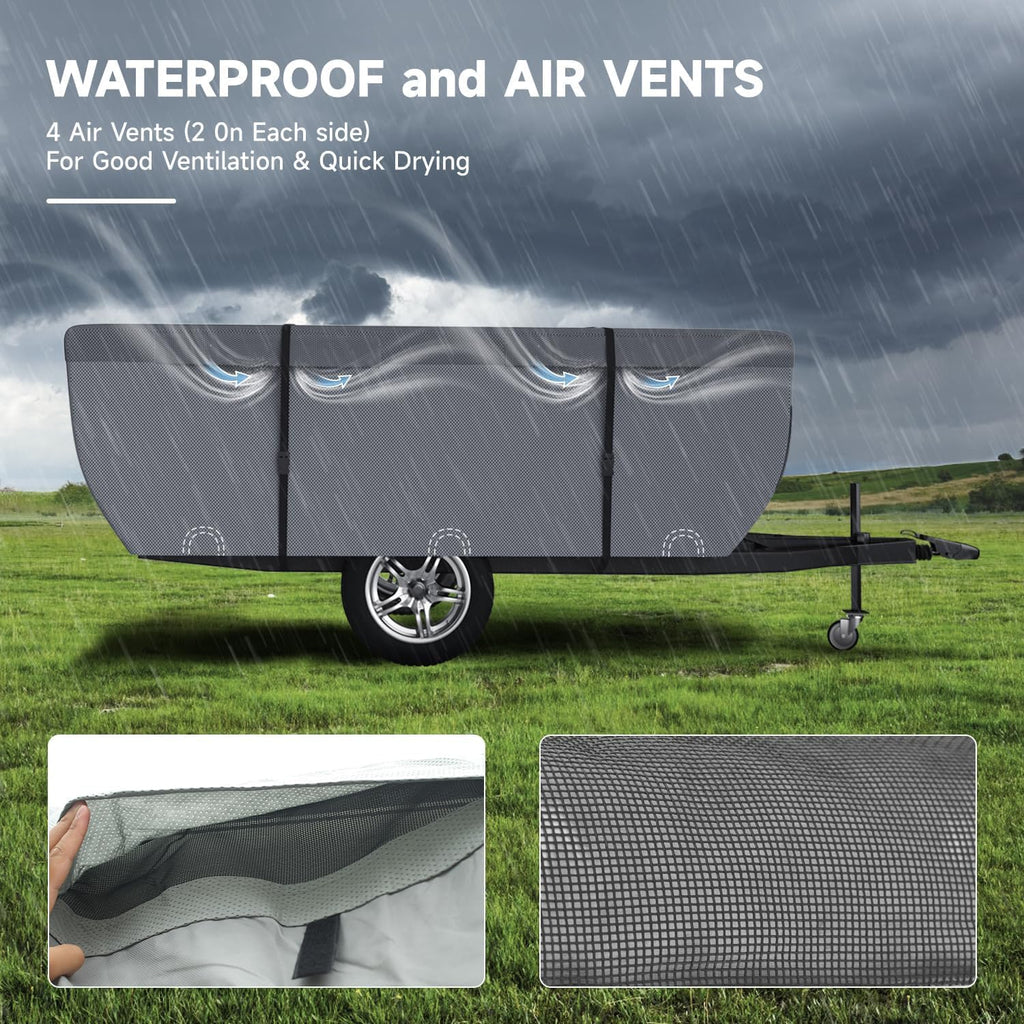 Waterproof Anti-UV Pop Up Camper Cover Fits 14'-16' Trailers A3134