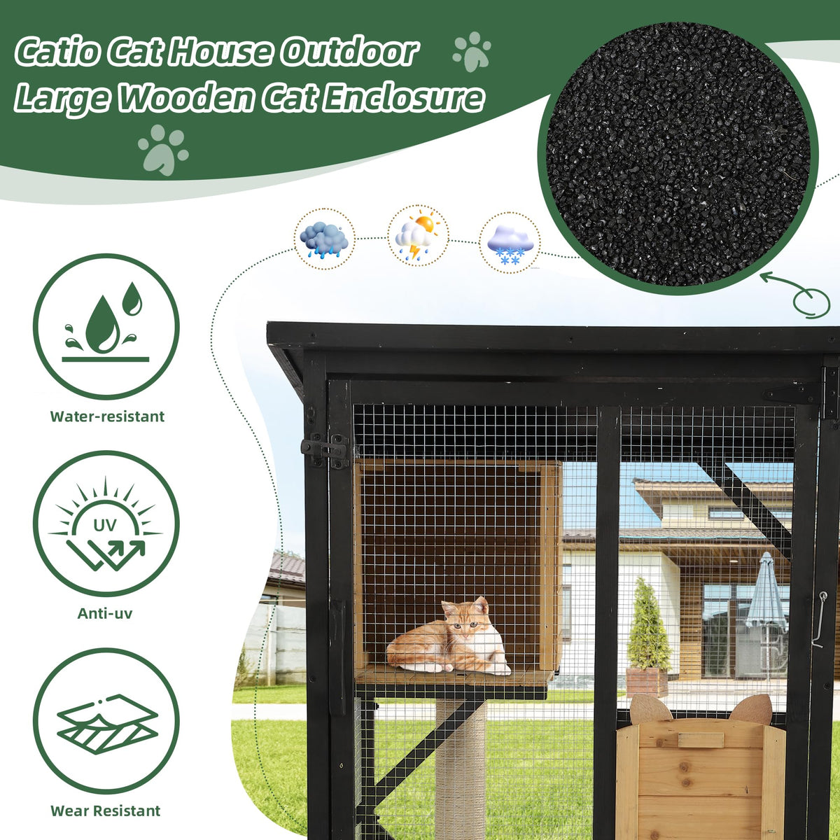 4-Tier Outdoor Cat House Enclosure X89739