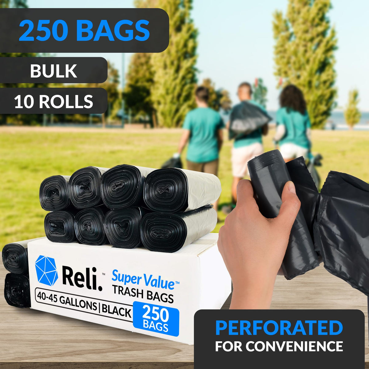 40 to 45 Gallon Heavy Duty Trash Bags E924