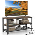 Small 3-Tier TV Stand with Power Outlets and USB Ports X139