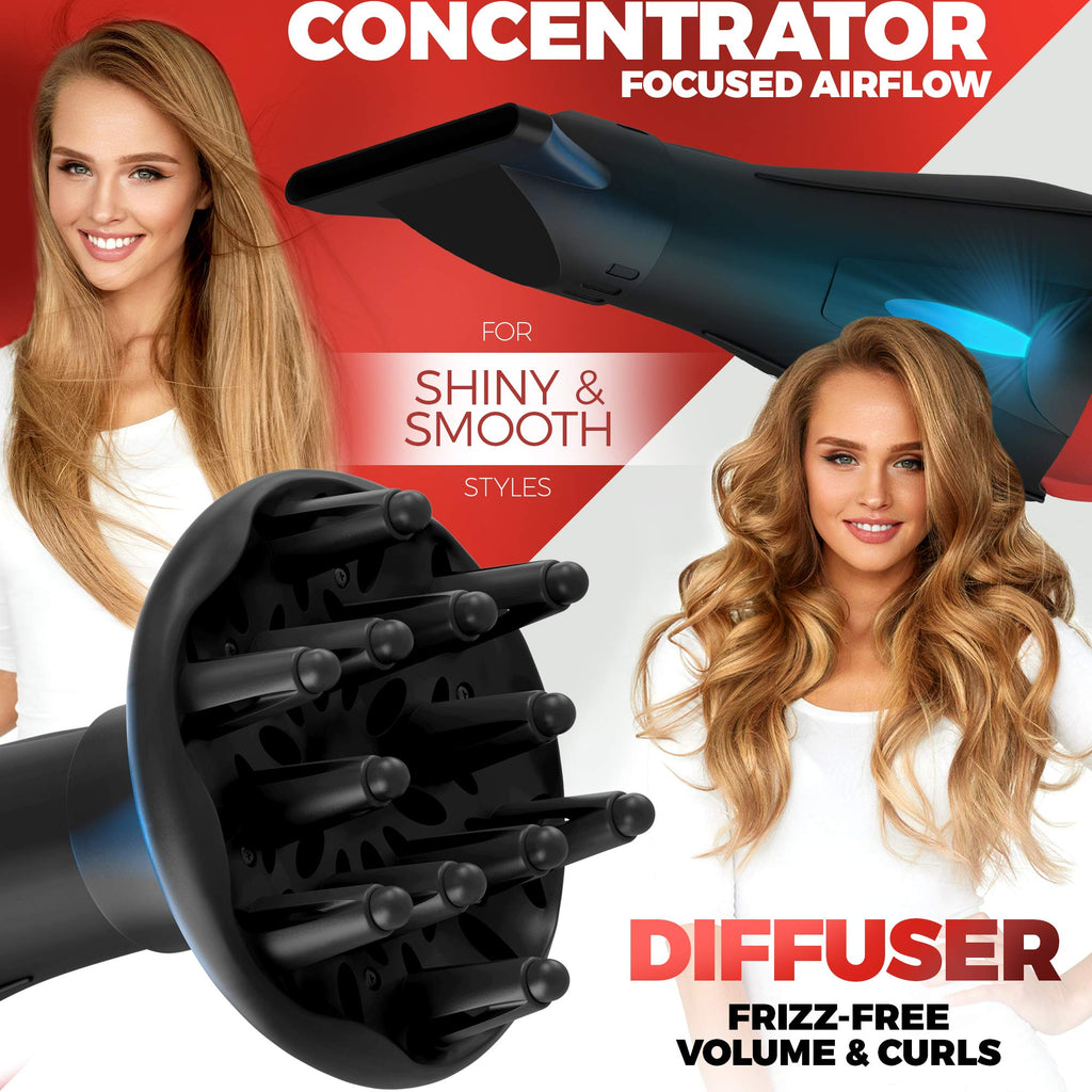 Ionic Curly Hair Dryer with Diffuser R2439