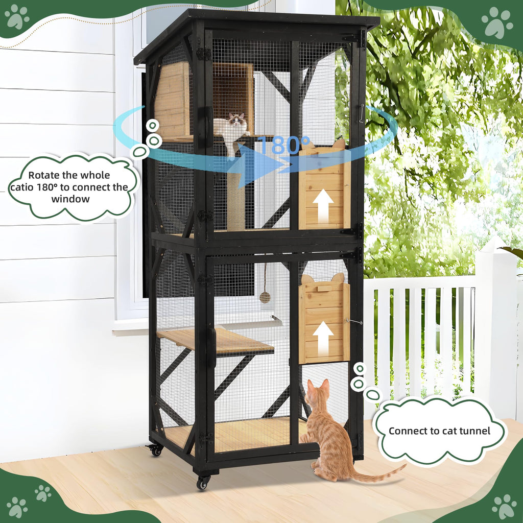 4-Tier Outdoor Cat House Enclosure X89739