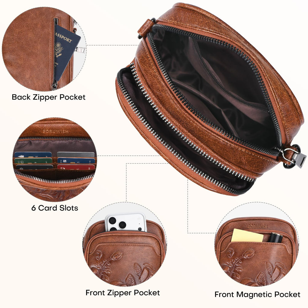 Small RFID Leather Crossbody Bag C114998