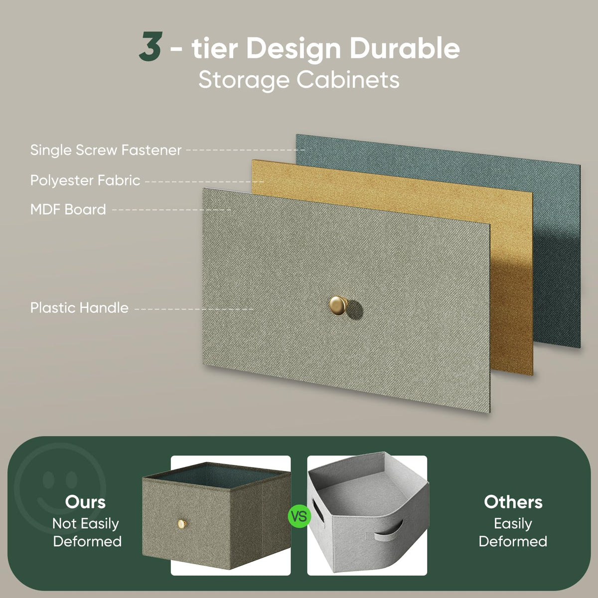 Fabric 9 Drawers Dresser M63534