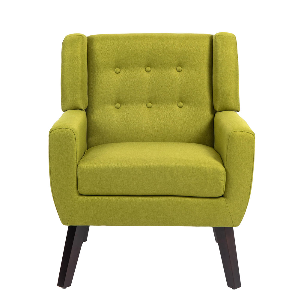 Green Fabric Accent Chairs Set of 2 D8196