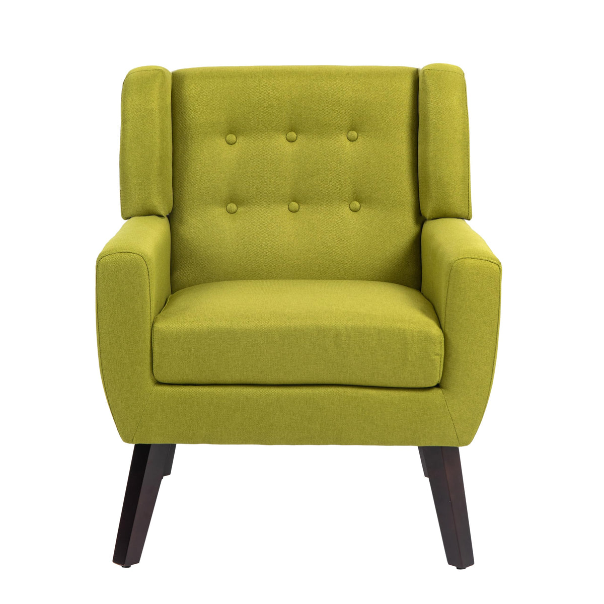 Green Fabric Accent Chairs Set of 2 D8196