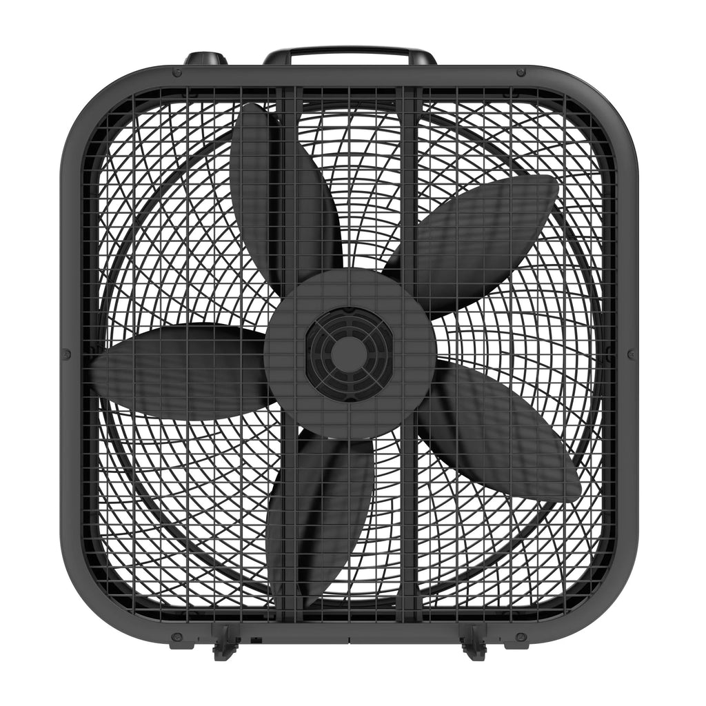 Black 20-inch 3-Speed Box Fan with Handle M28183