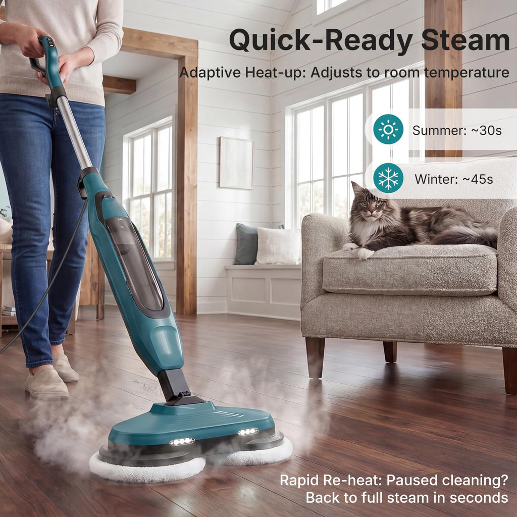 Steam Mop with Rotating Pads, 4 Cleaning Modes A3053