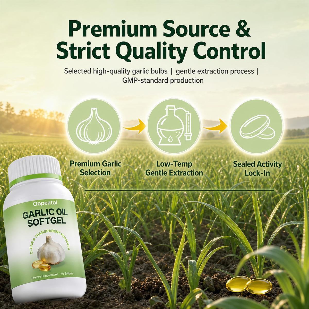 Odorless Garlic Oil Softgels, 60 Softgels C89672