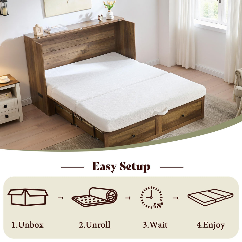 Queen Tri-Fold Memory Foam Mattress X403