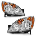 Headlight Chrome Housing Amber Reflector Replacement Pair K741018