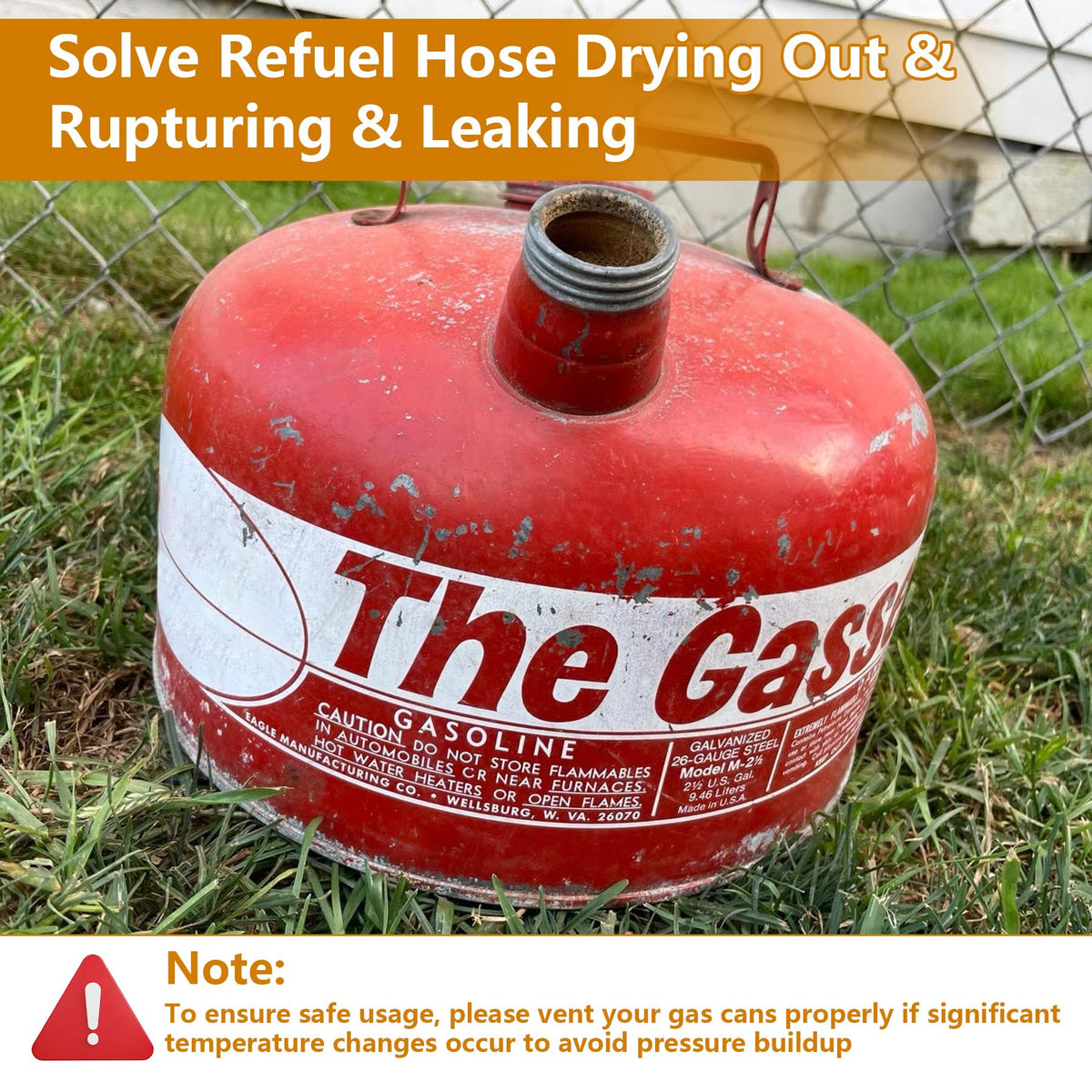 Gas Can Spout with Rubber Stopper H8754