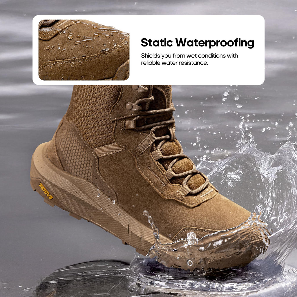 Waterproof Leather Tactical Work Boots N578936
